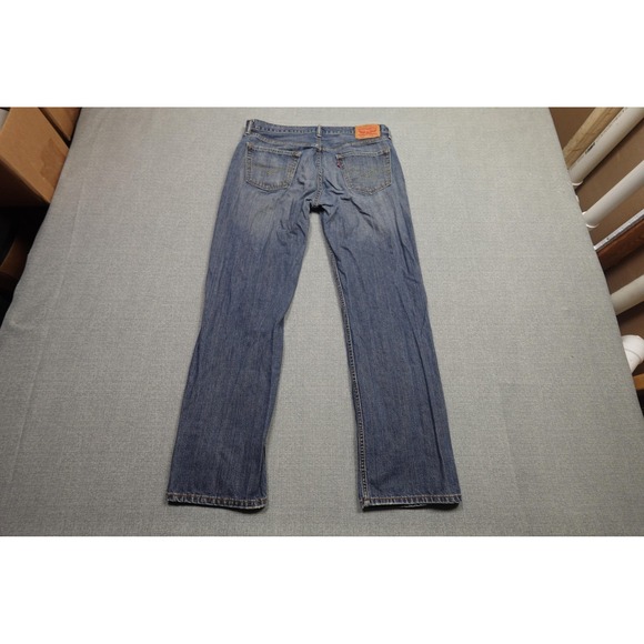 Levi's 559 Relaxed Straight Jeans Mens 36x34 Blue Medium Wash Denim Western - Picture 4 of 12